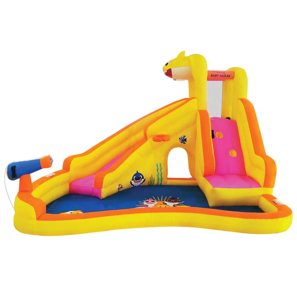 Baby Shark Outdoor Inflatable Water Slide Blower Storage Bag