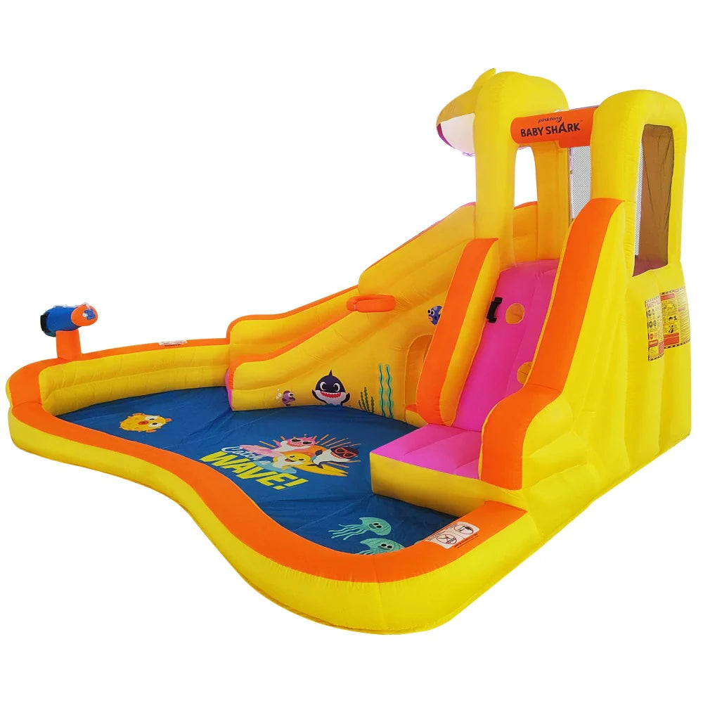Baby Shark Outdoor Inflatable Water Slide Blower Storage Bag