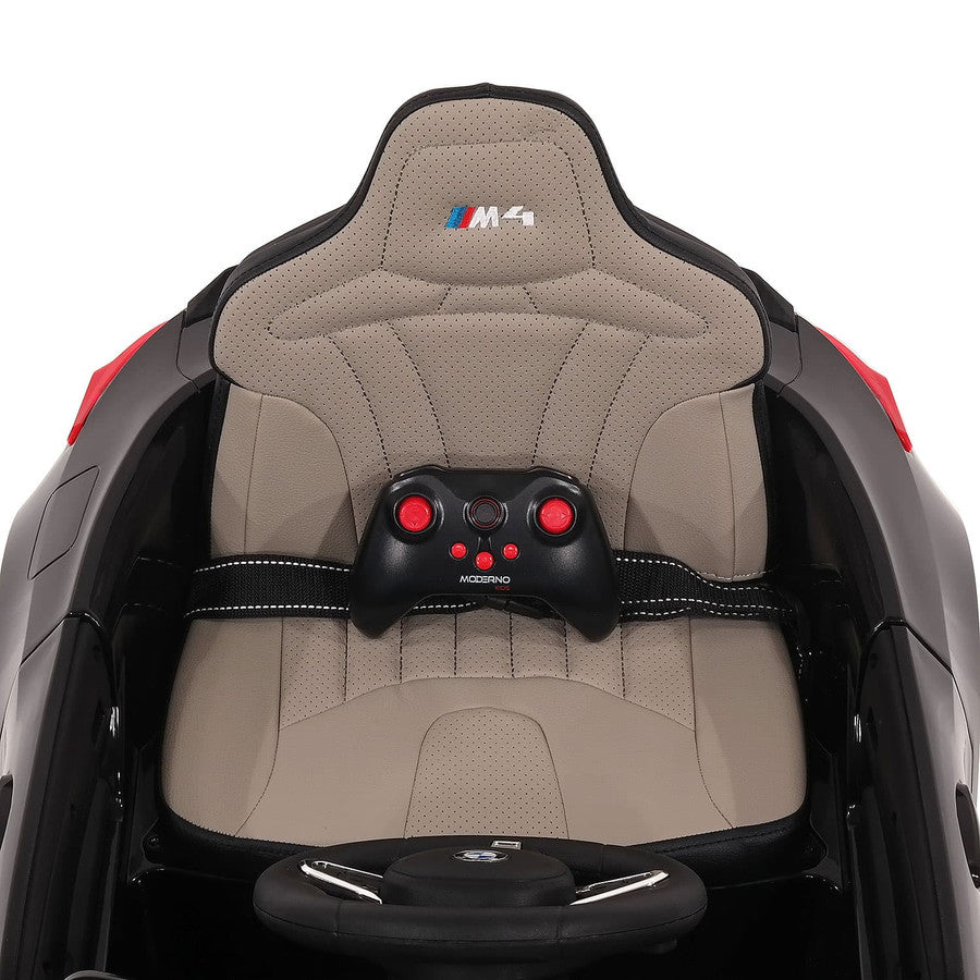 12V BMW M4 Ride On Car MP3 LED Lights Parental Remote