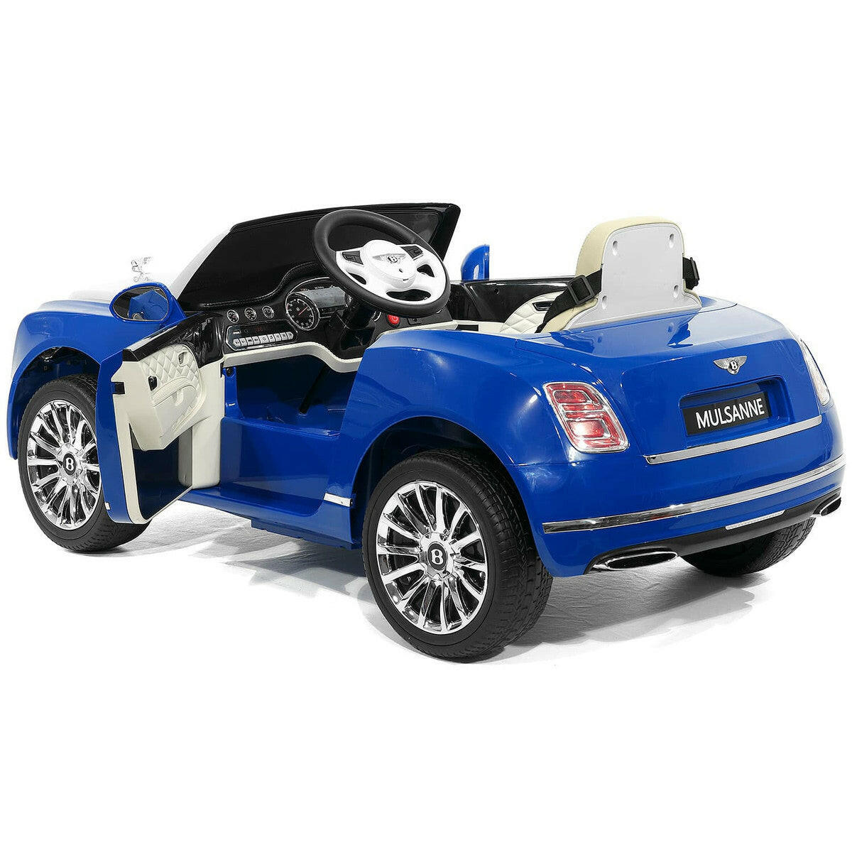 12V Bentley Mulsanne Ride On Car Parental Remote Leather Seats MP3 LED