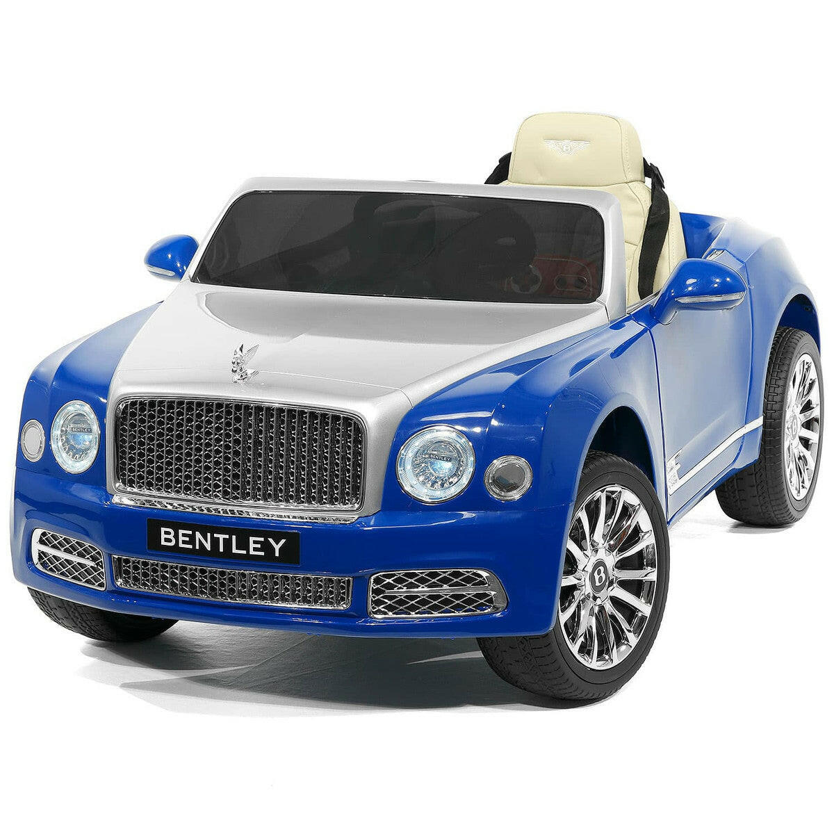 12V Bentley Mulsanne Ride On Car Parental Remote Leather Seats MP3 LED
