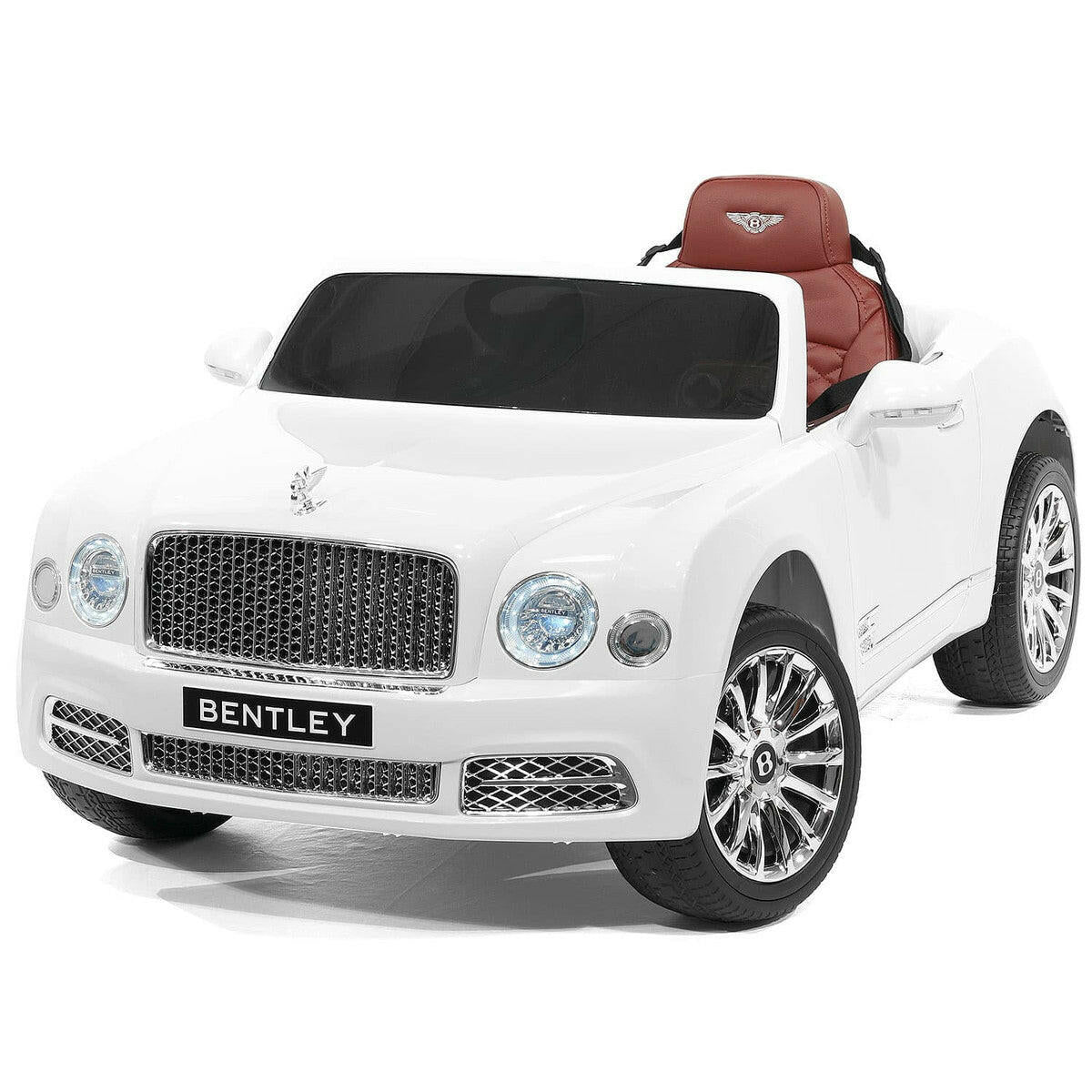 12V Bentley Mulsanne Ride On Car Parental Remote Leather Seats MP3 LED