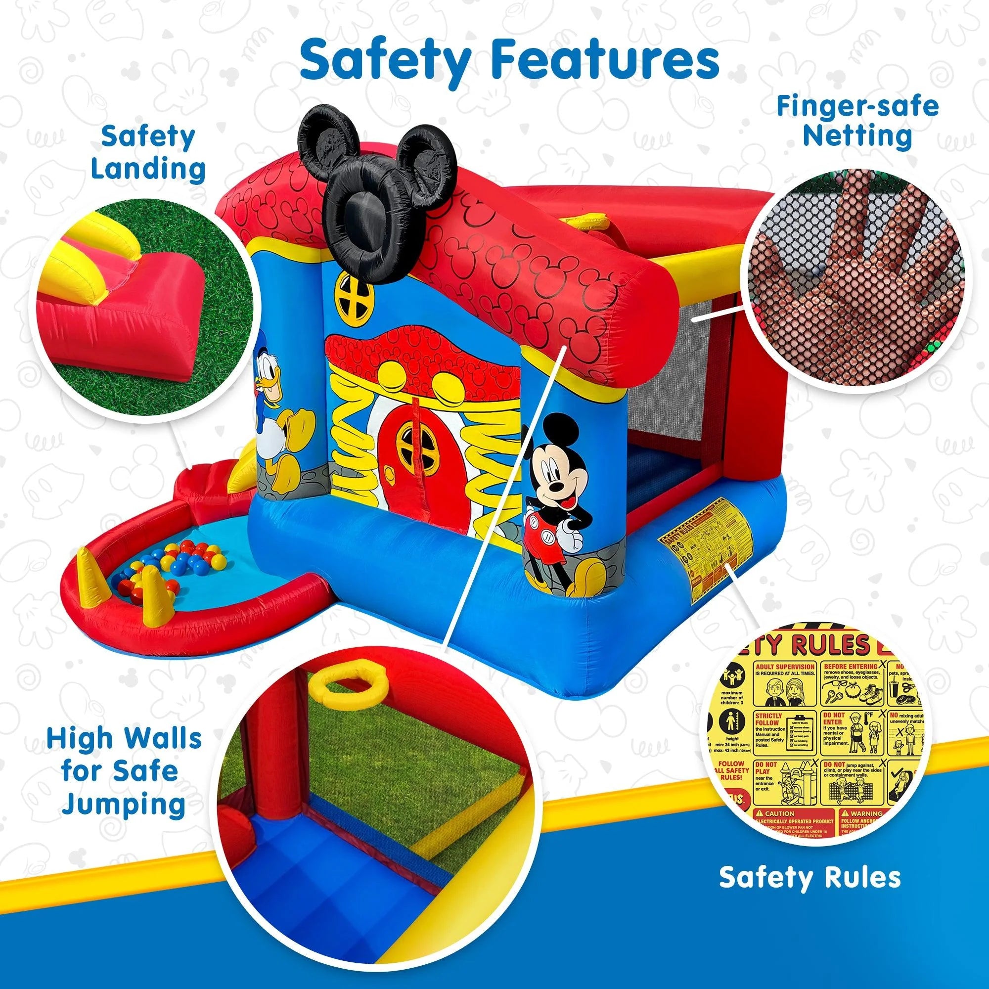 Mickey Mouse Inflatable Bounce House Ball Pit