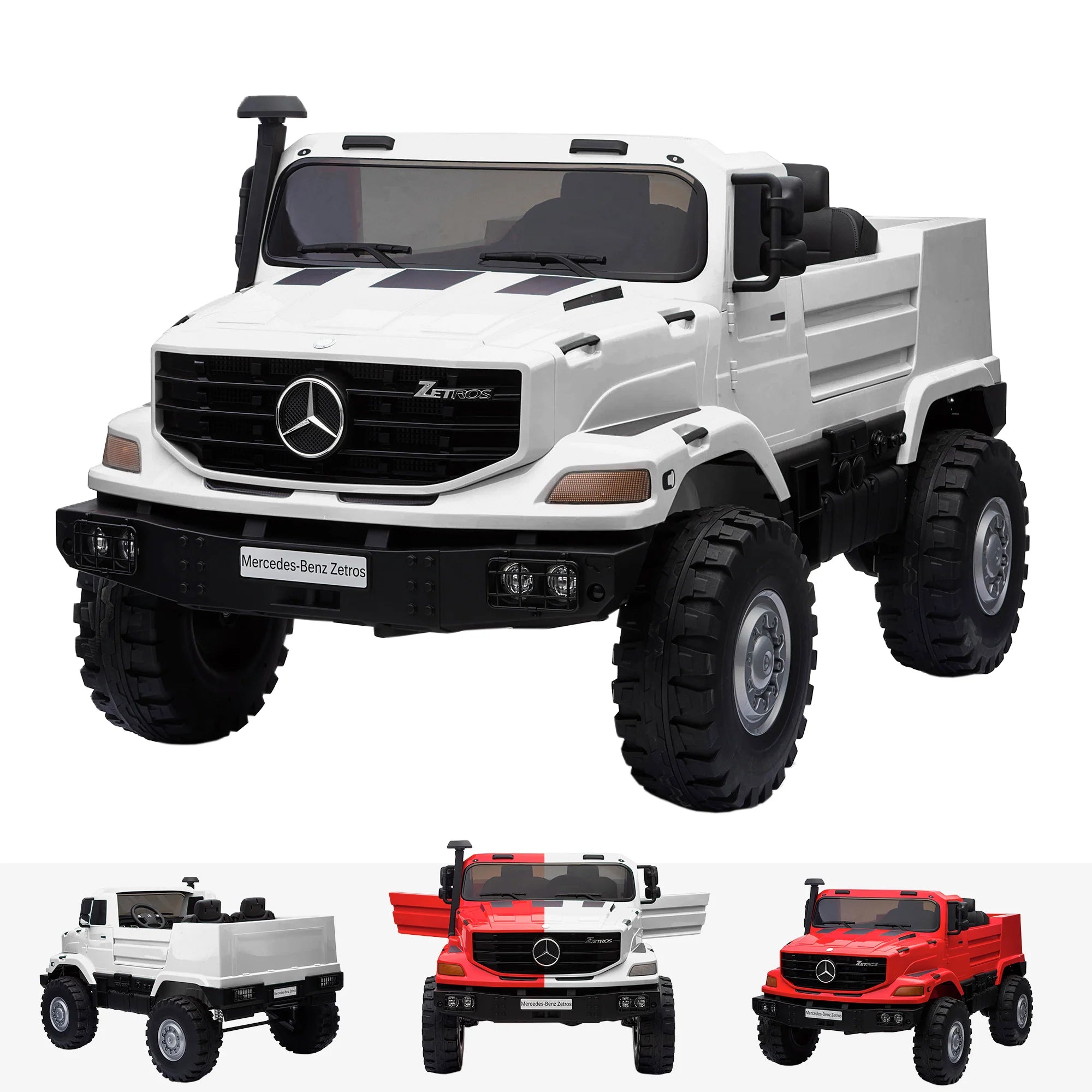 24V Mercedes Zetros Ride-On Car Parental Remote Leather Seats MP3 LED Lights