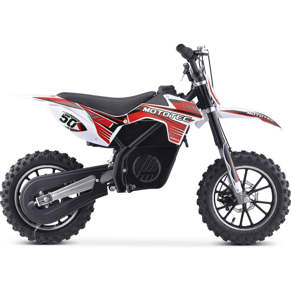 MotoTec 24v 500w Gazella Electric Dirt Bike Red