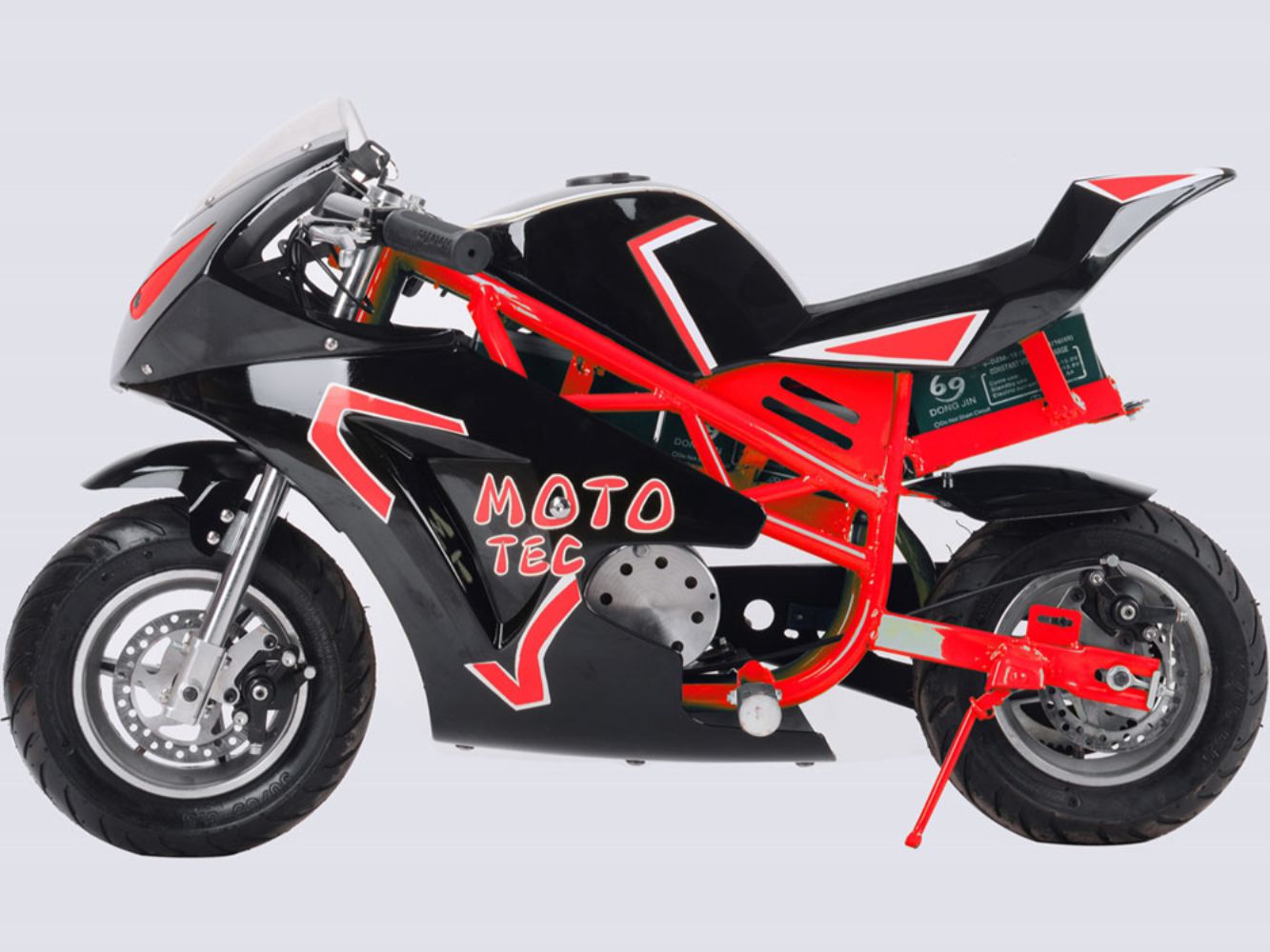 36v Mototec Kids Ride-On Pocket Bike with Kickstand