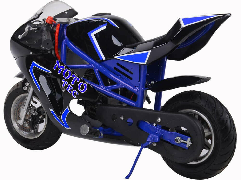 MotoTec Gas Powered 49cc 2-Stroke Kids Pocket Bike.