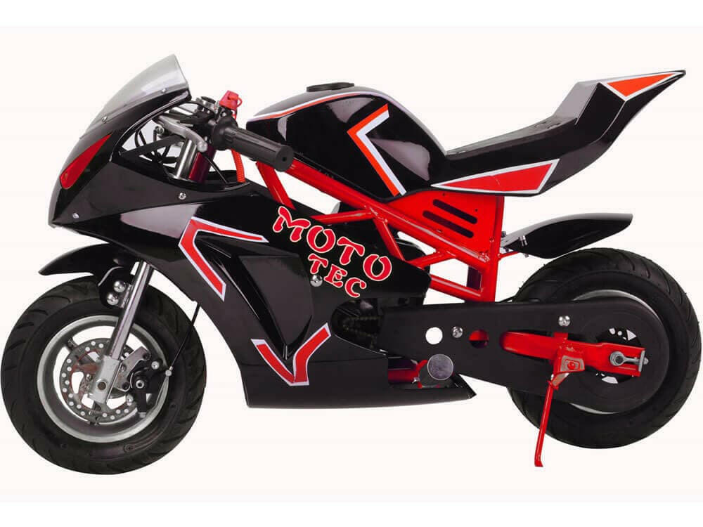 MotoTec Gas Powered 49cc 2-Stroke Kids Pocket Bike.