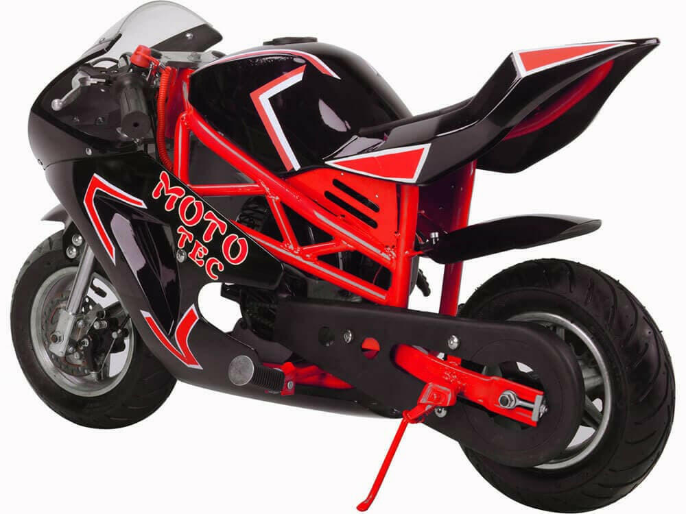 MotoTec Gas Powered 49cc 2-Stroke Kids Pocket Bike.