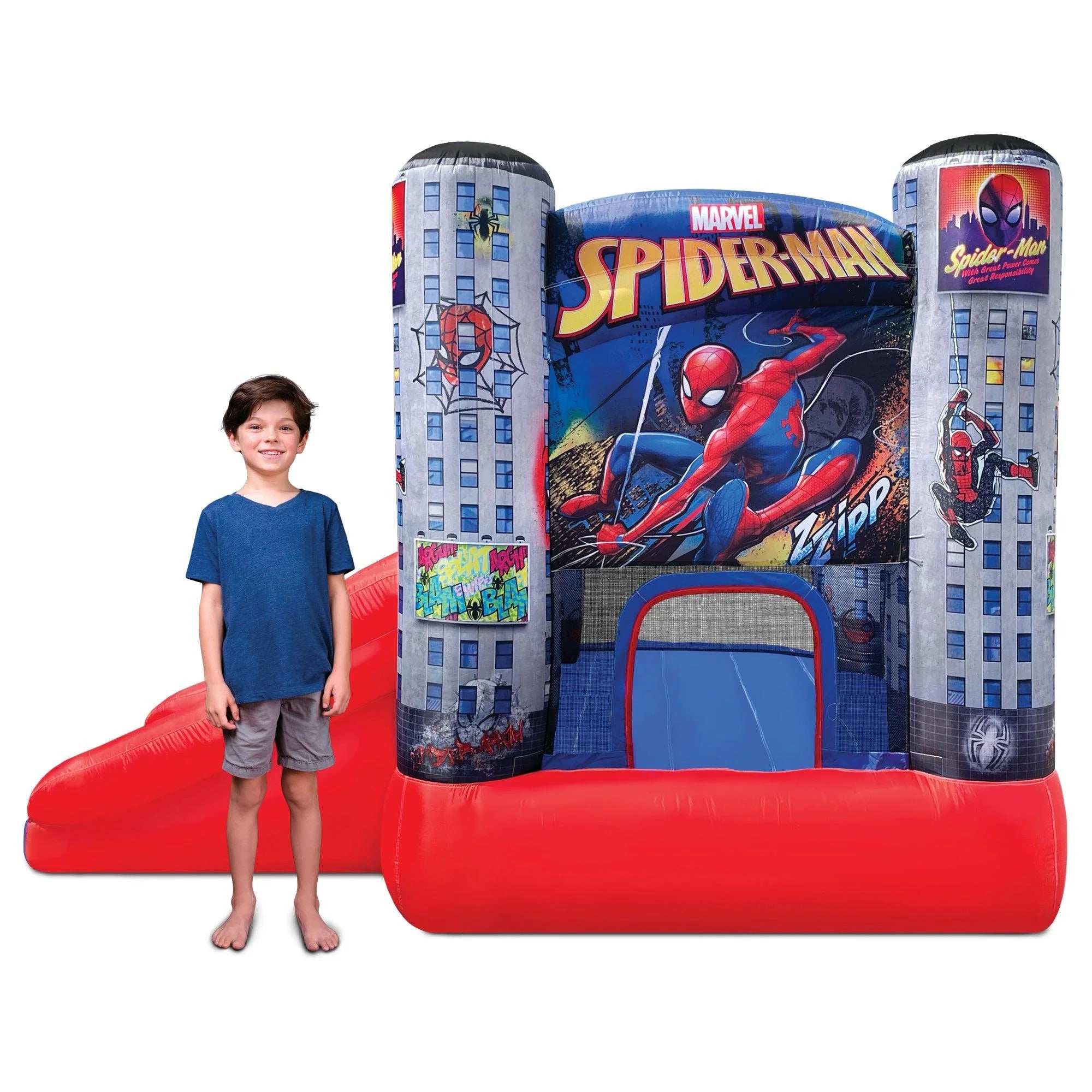 Marvel Spider-Man Inflatable Bounce House Slide Ball Pit