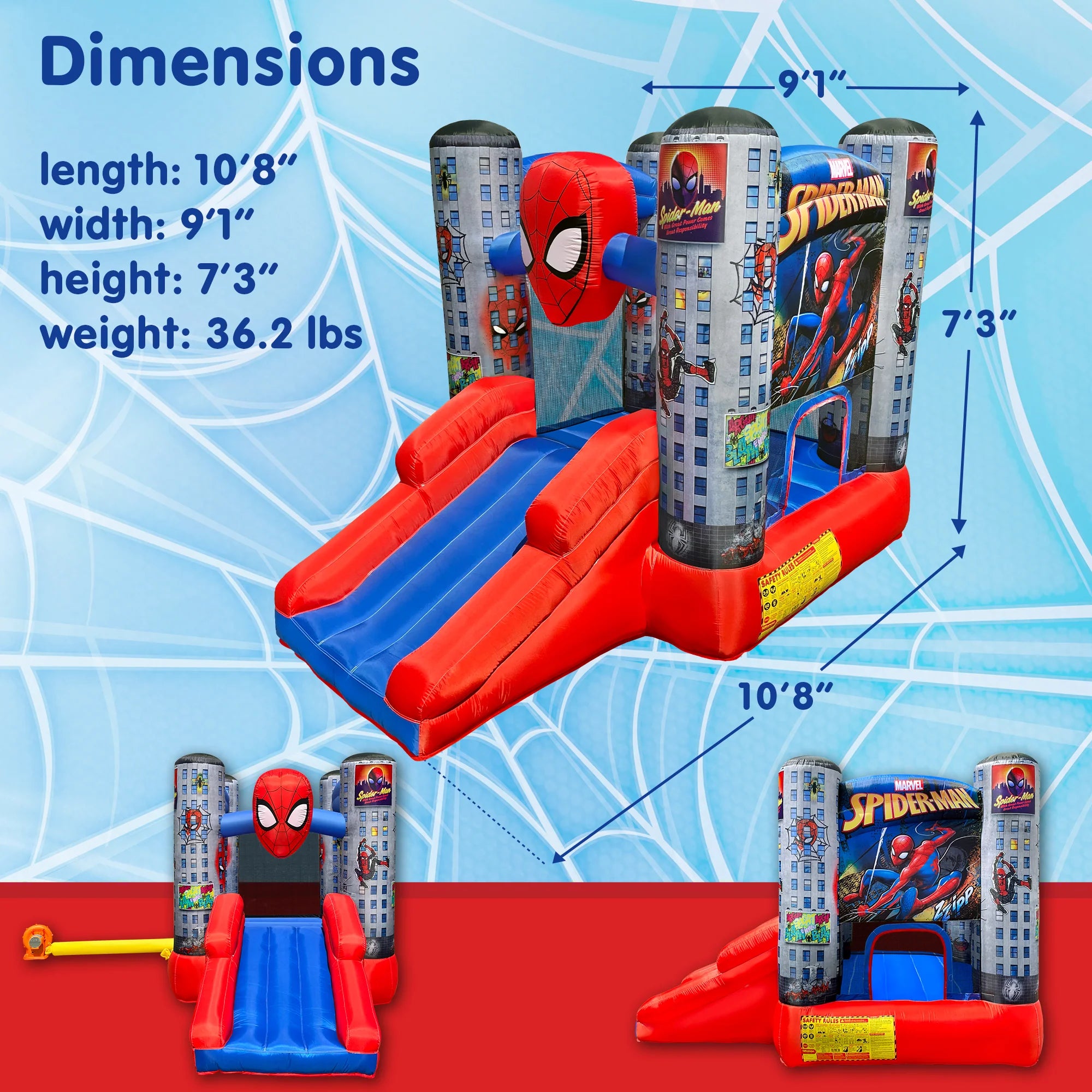 Marvel Spider-Man Inflatable Bounce House Slide Ball Pit