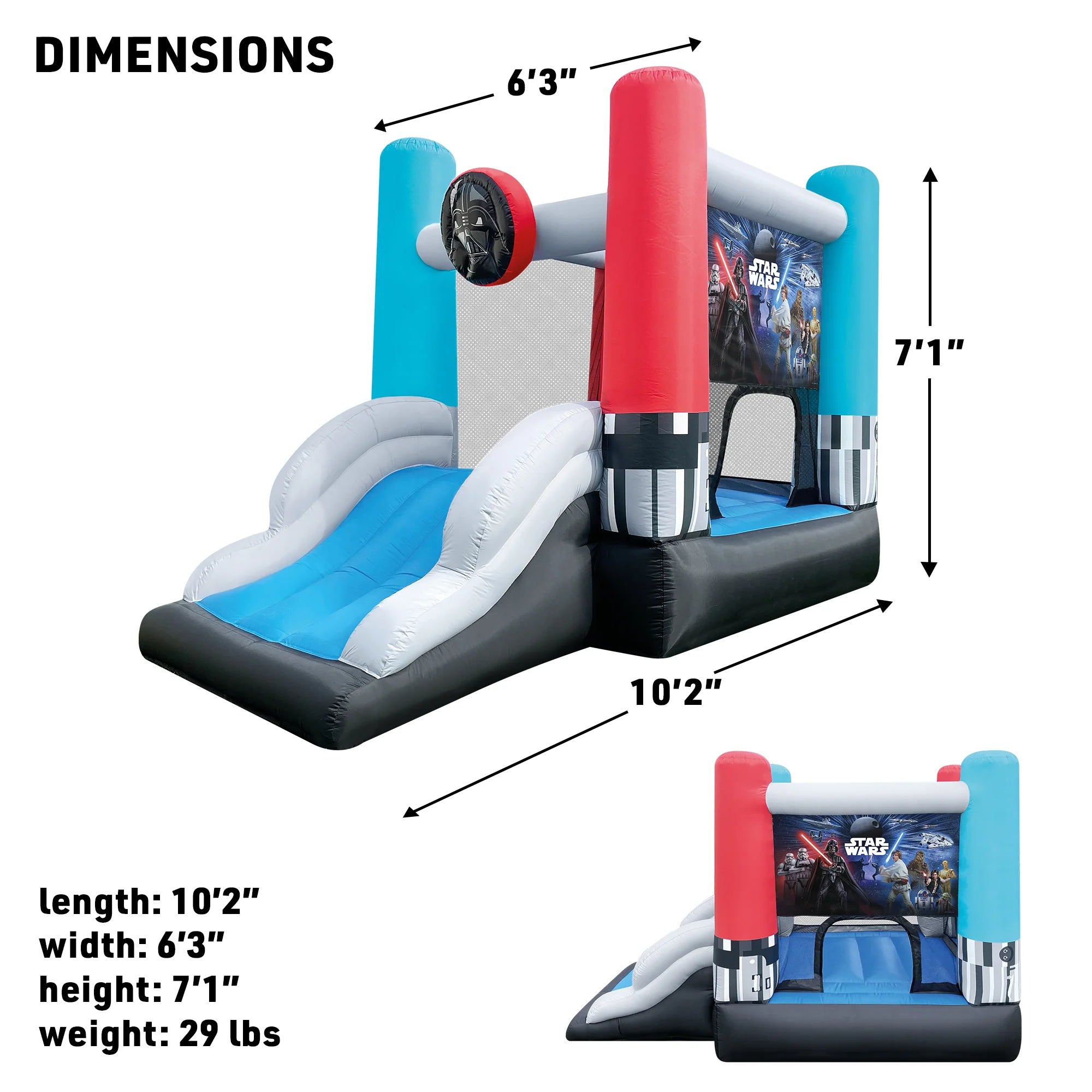 Disney Star Wars Inflatable Bounce House Inflatable Slide Ball Pit