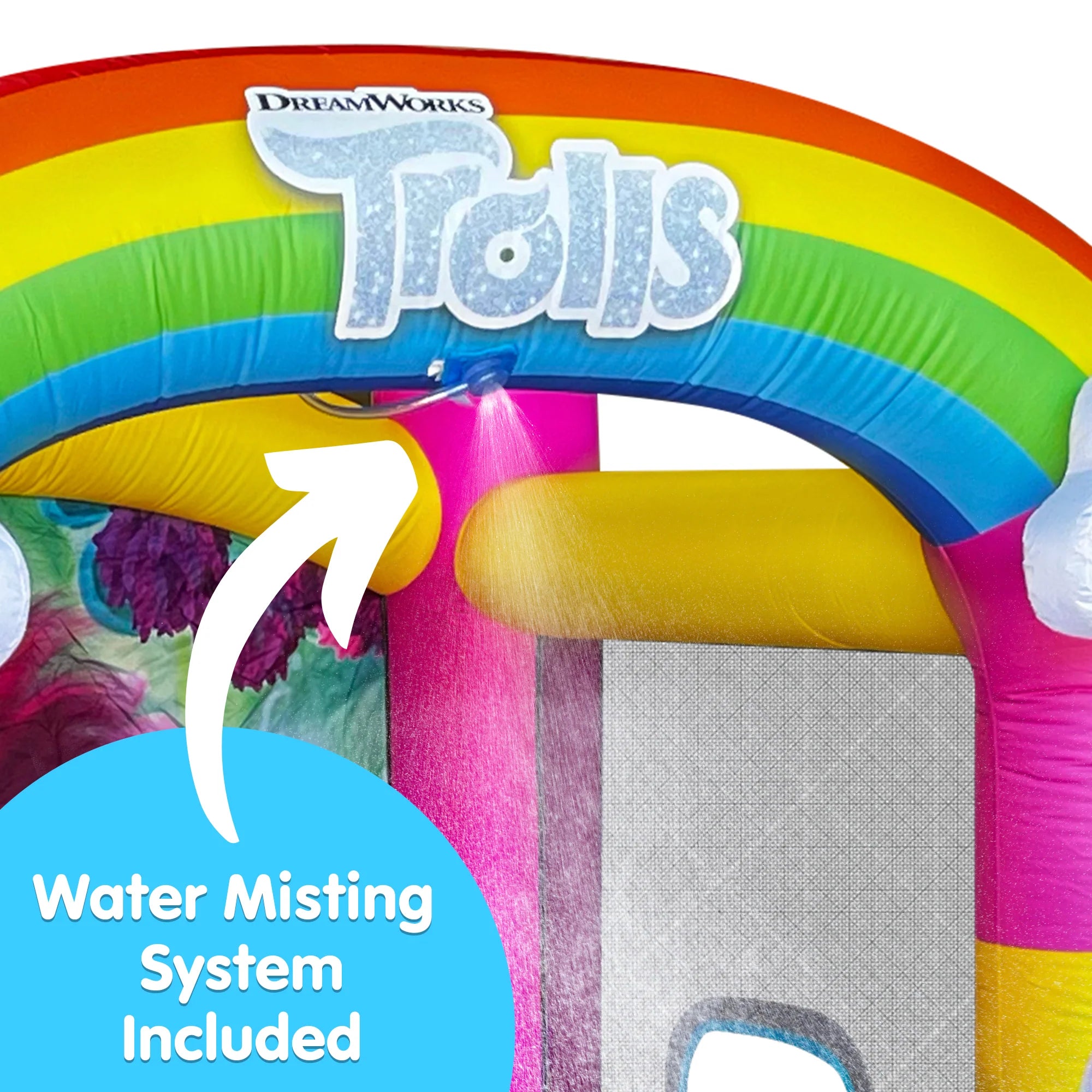 Dreamworks Trolls Inflatable Bounce House Water Slide Pool Ball Pit