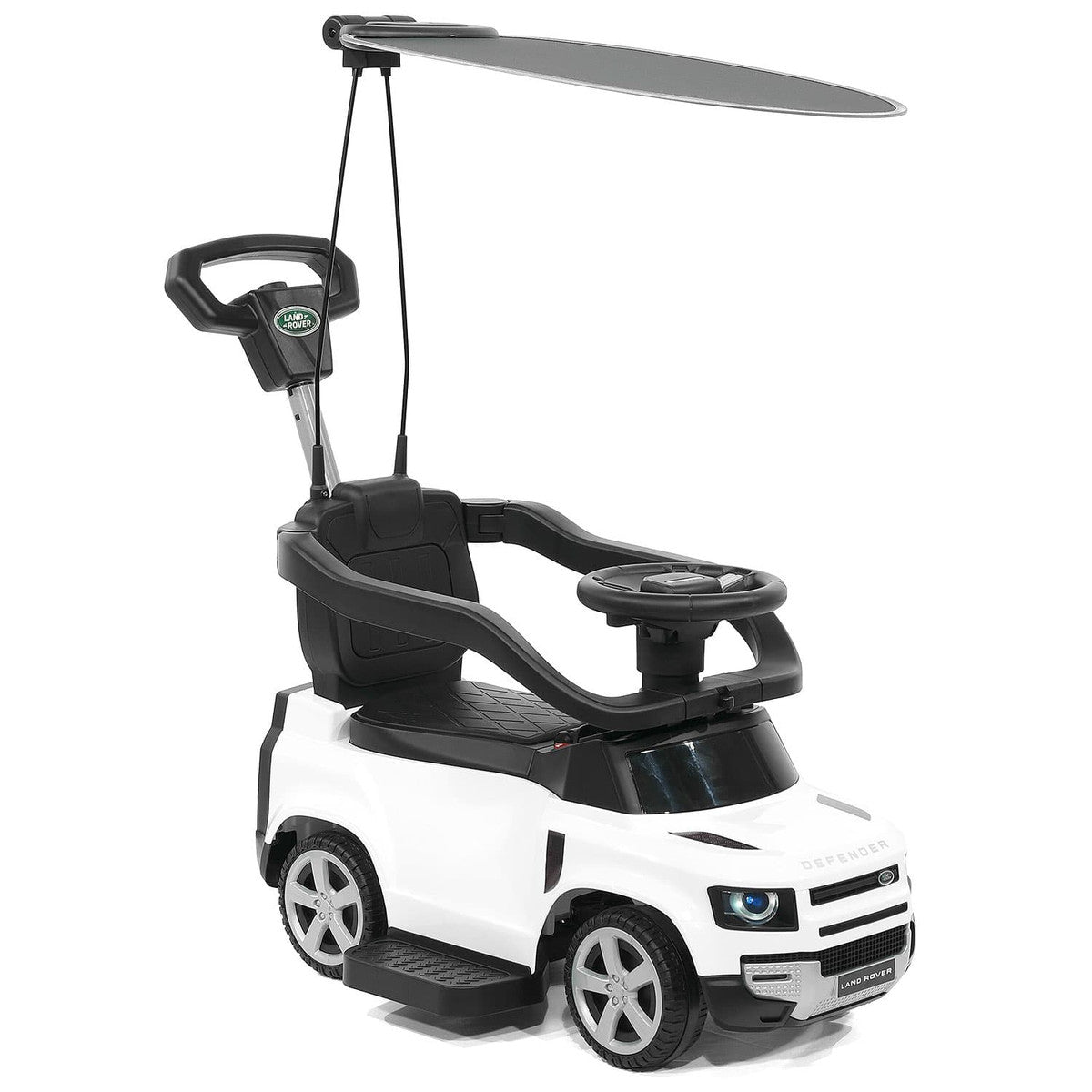 Land Rover Defender Ride On Push Car Convertible Canopy MP3 Player