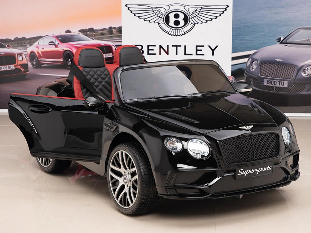 12V Bentley Continental Ride-On Car, Parental Remote, Leather Seats, MP3, LED Lights