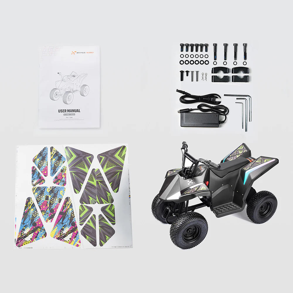 36V Electric Hyper Quad 4-Wheeler All Terrain