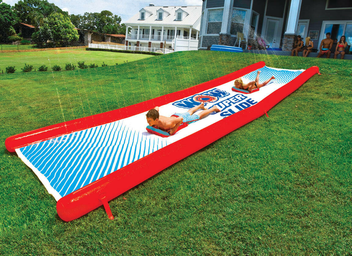 Mega Slide 25FT Giant Backyard Water Slide with Cushioned Sleds - Kids Eye Candy