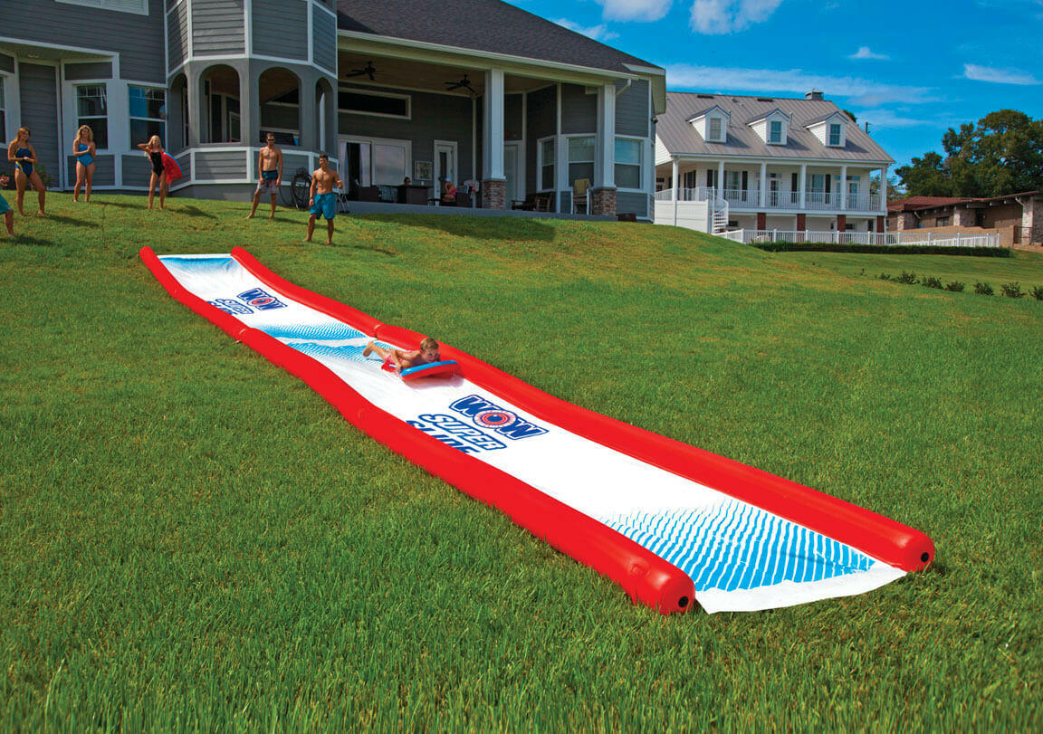 Mega Slide 25FT Giant Backyard Water Slide with Cushioned Sleds - Kids Eye Candy