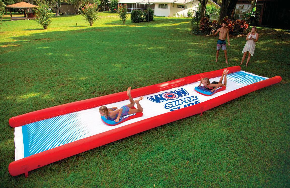 Mega Slide 25FT Giant Backyard Water Slide with Cushioned Sleds - Kids Eye Candy