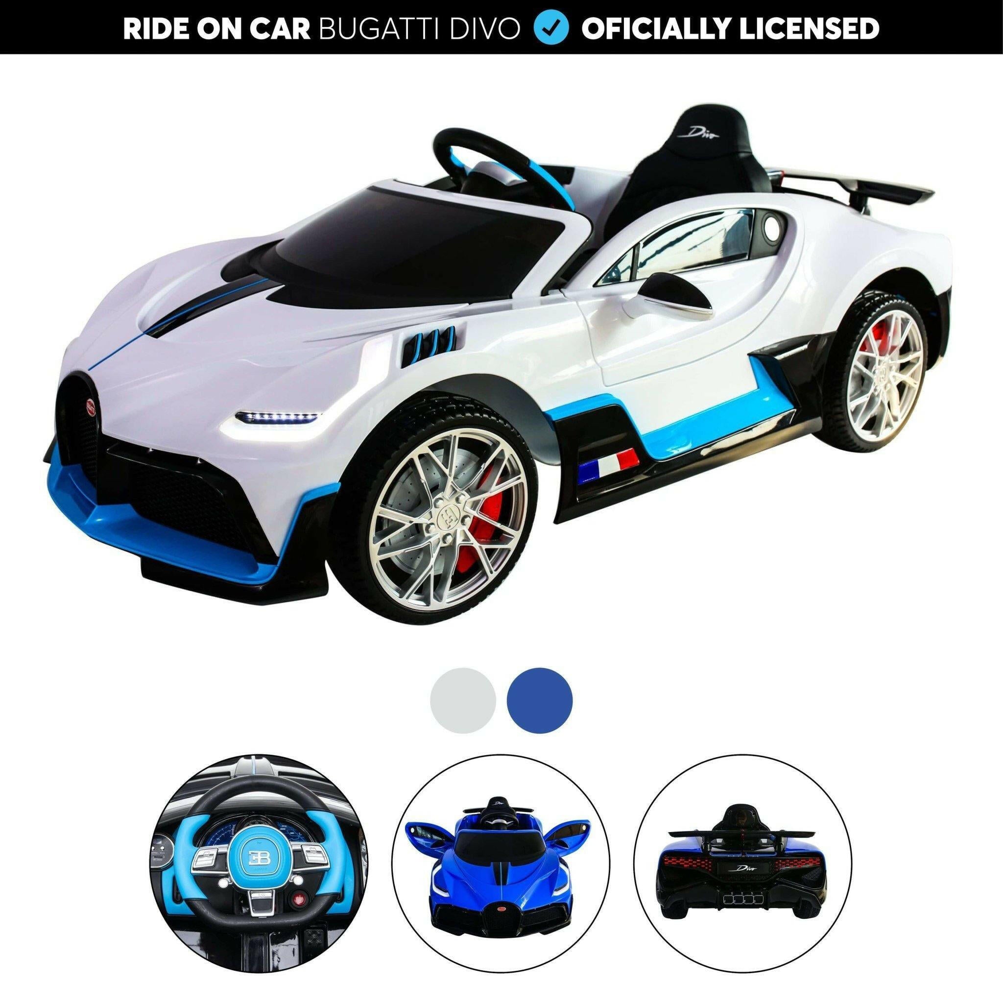 12V Bugatti Divo 1 Seater Ride on Car - Dti Direct USA