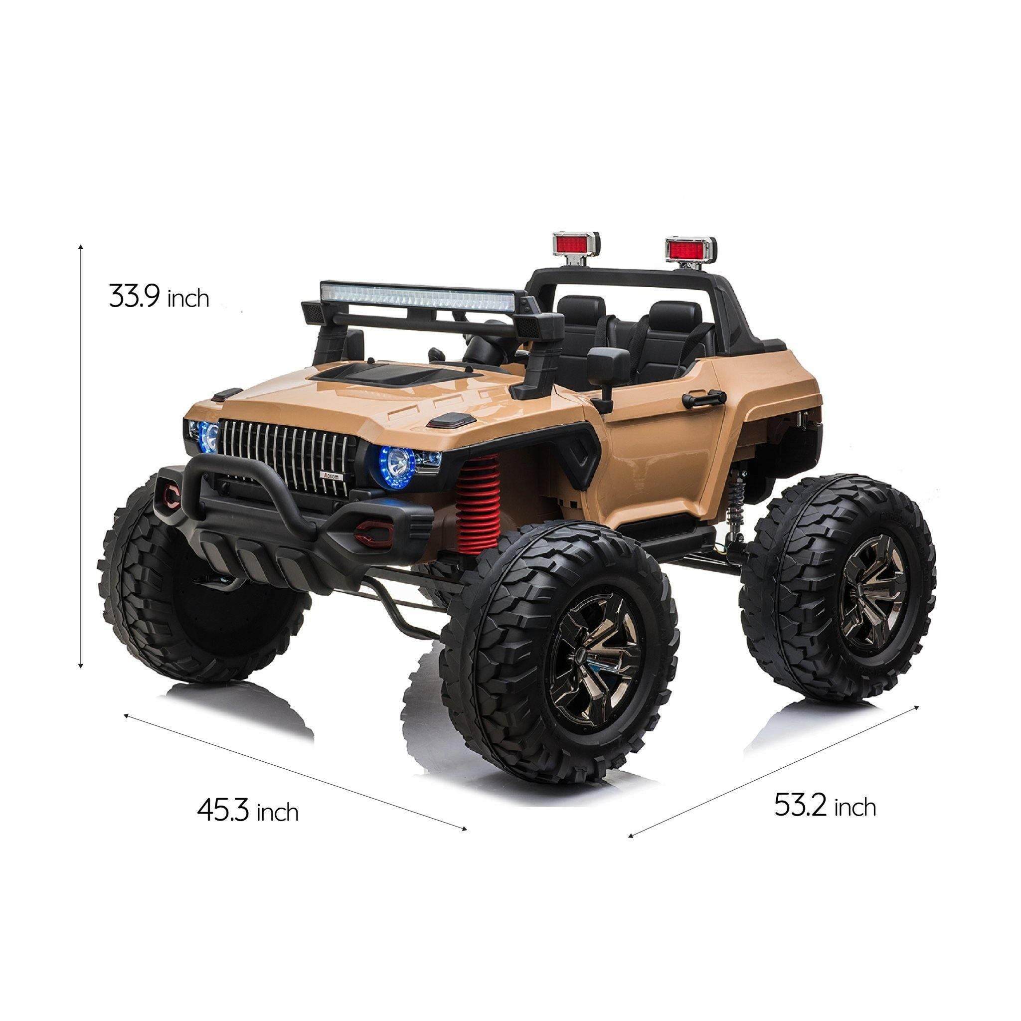 12V Off Road 2 Seater Ride on Truck with Parental Remote Control for 3-8 Years - Dti Direct USA