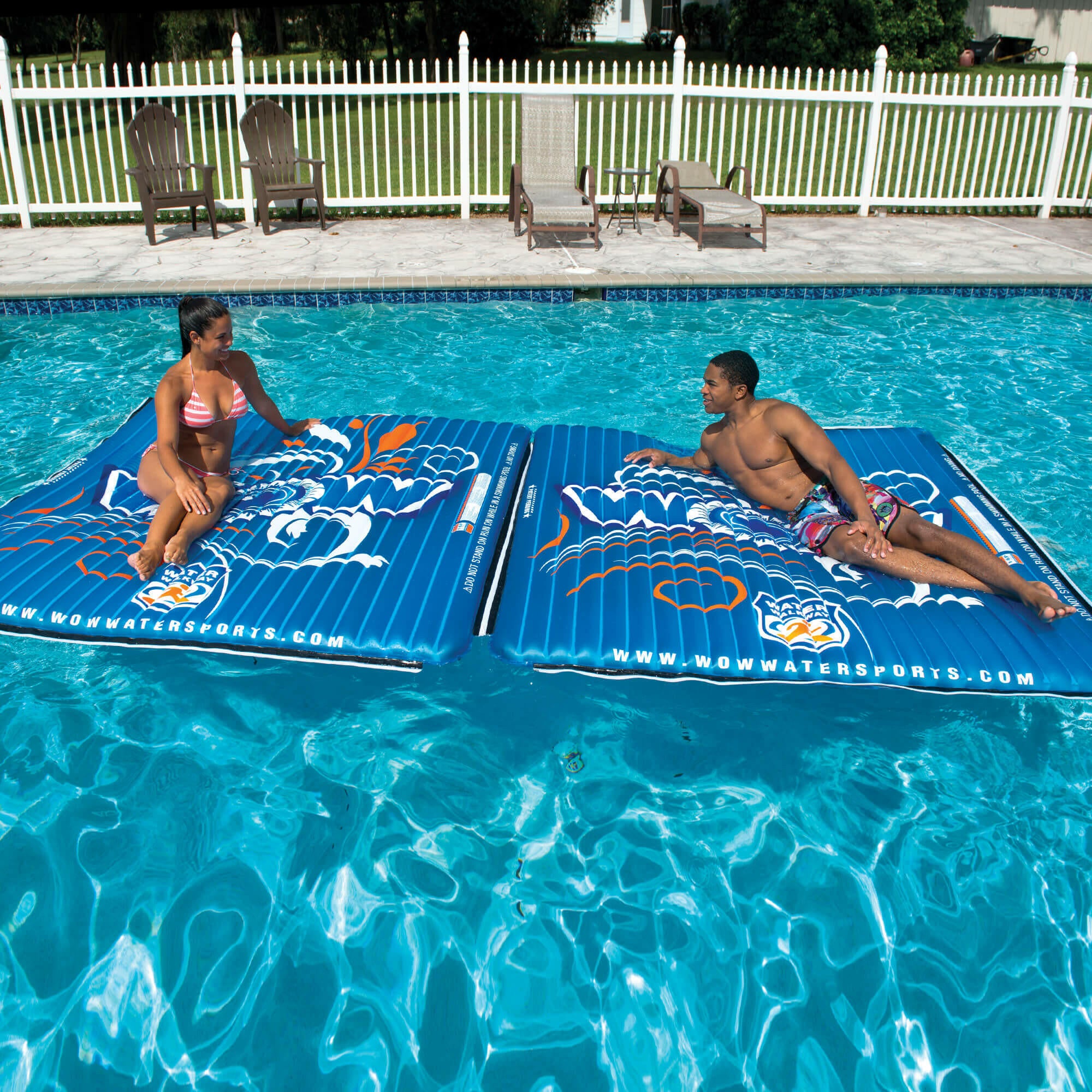 Extended Water Floating Pool Mat 6x6 - Kids Eye Candy