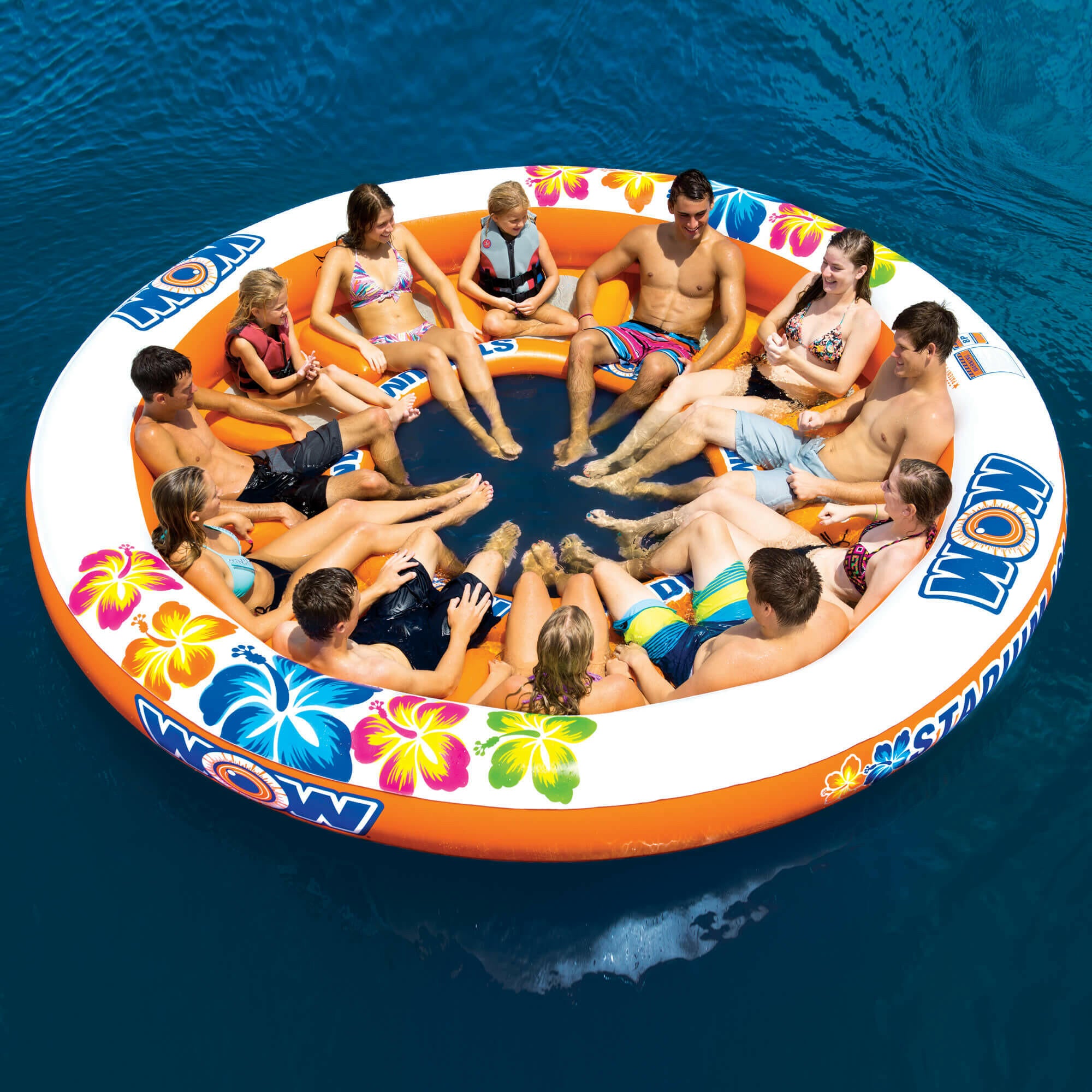 Stadium Islander 12-person Water Floating Party Island - Kids Eye Candy