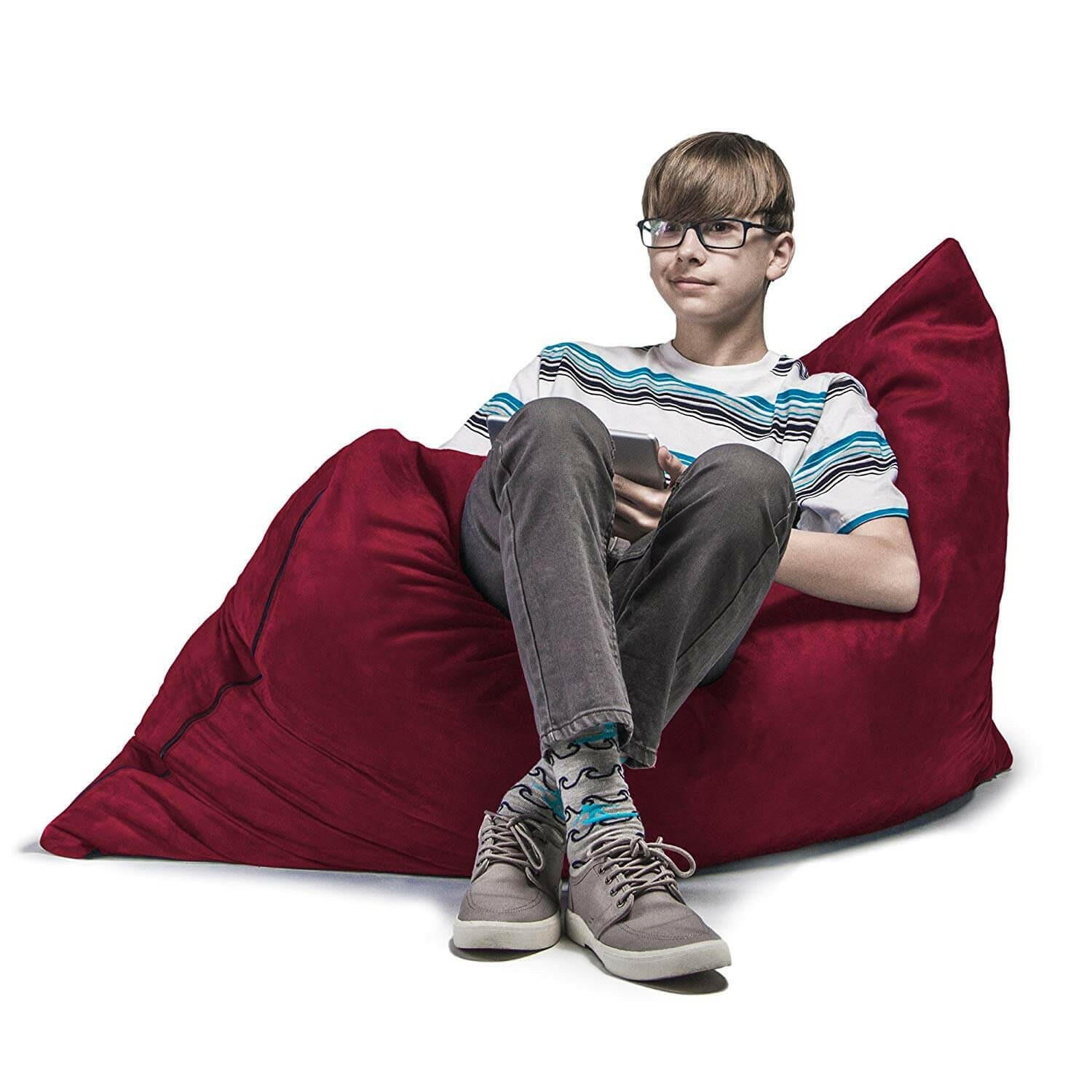 Bean Bag Kids Lounge Chair Pillow 3.5' Made in USA - Kids Eye Candy