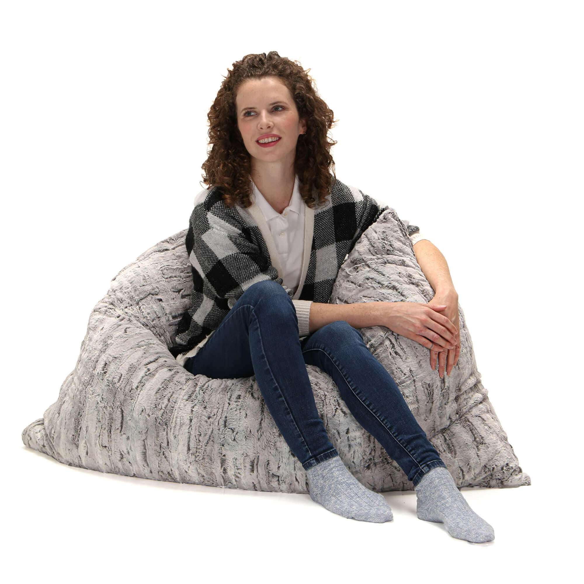 Ultimate Faux Fur Bean Bag Lounger Chair Slip Cover Made in USA - Kids Eye Candy