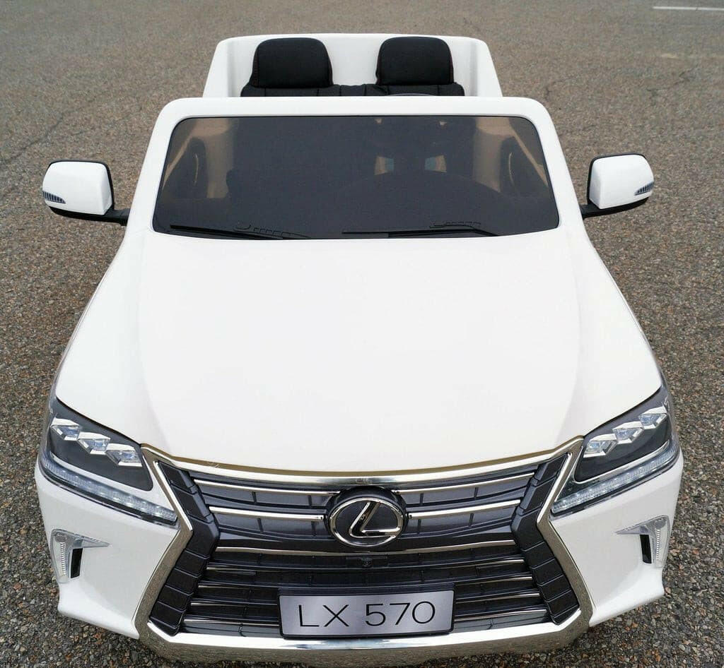 Licensed 24V Lexus LX Two-Seater Remote Control MP4 Bluetooth LED Lights - Kids Eye Candy