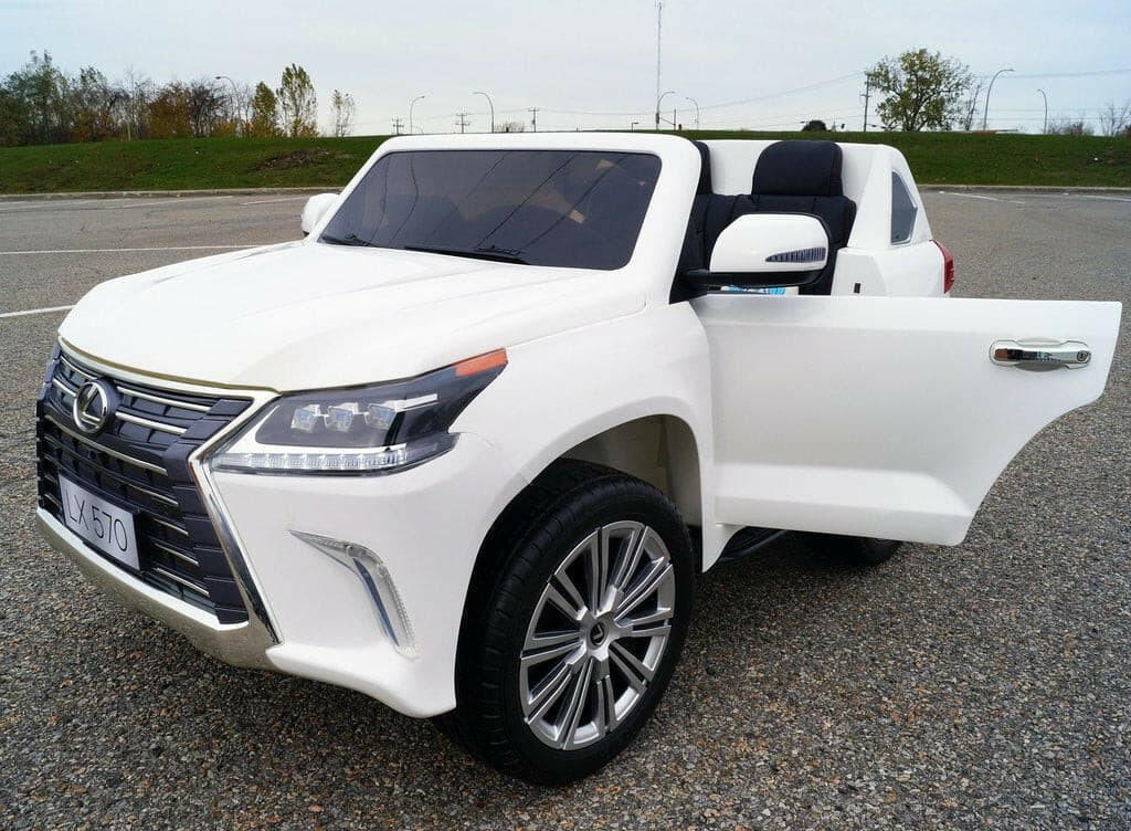 Licensed 24V Lexus LX Two-Seater Remote Control MP4 Bluetooth LED Lights - Kids Eye Candy