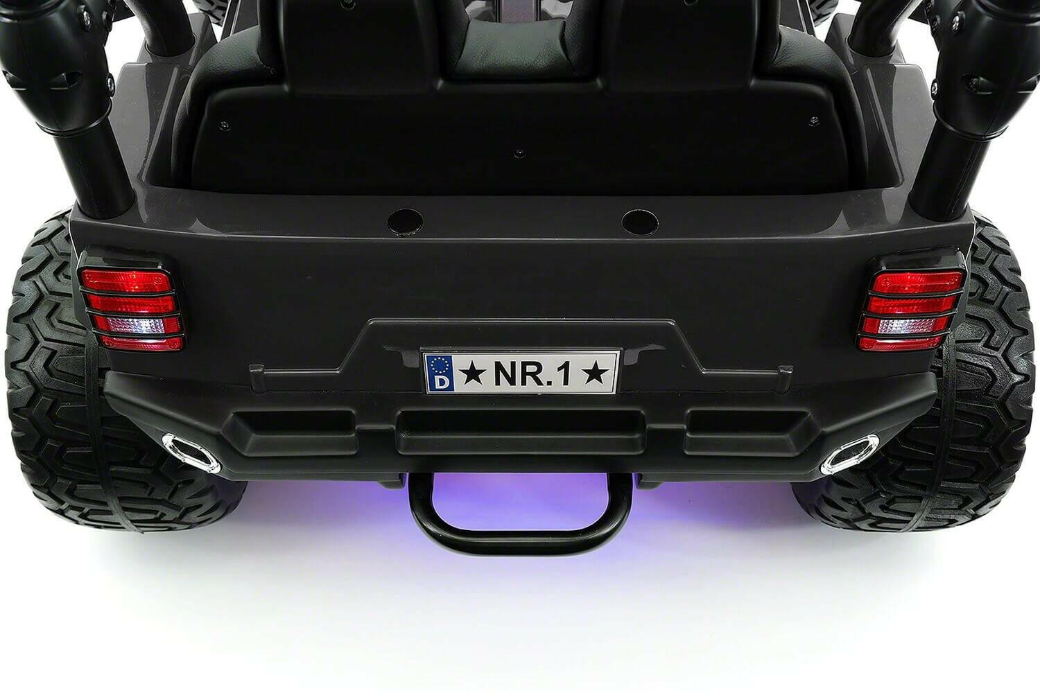 Fire Truck 12V Kids Ride-On Two-Seater Parental Remote, MP3, Leather Seats, LED Lights - Kids Eye Candy