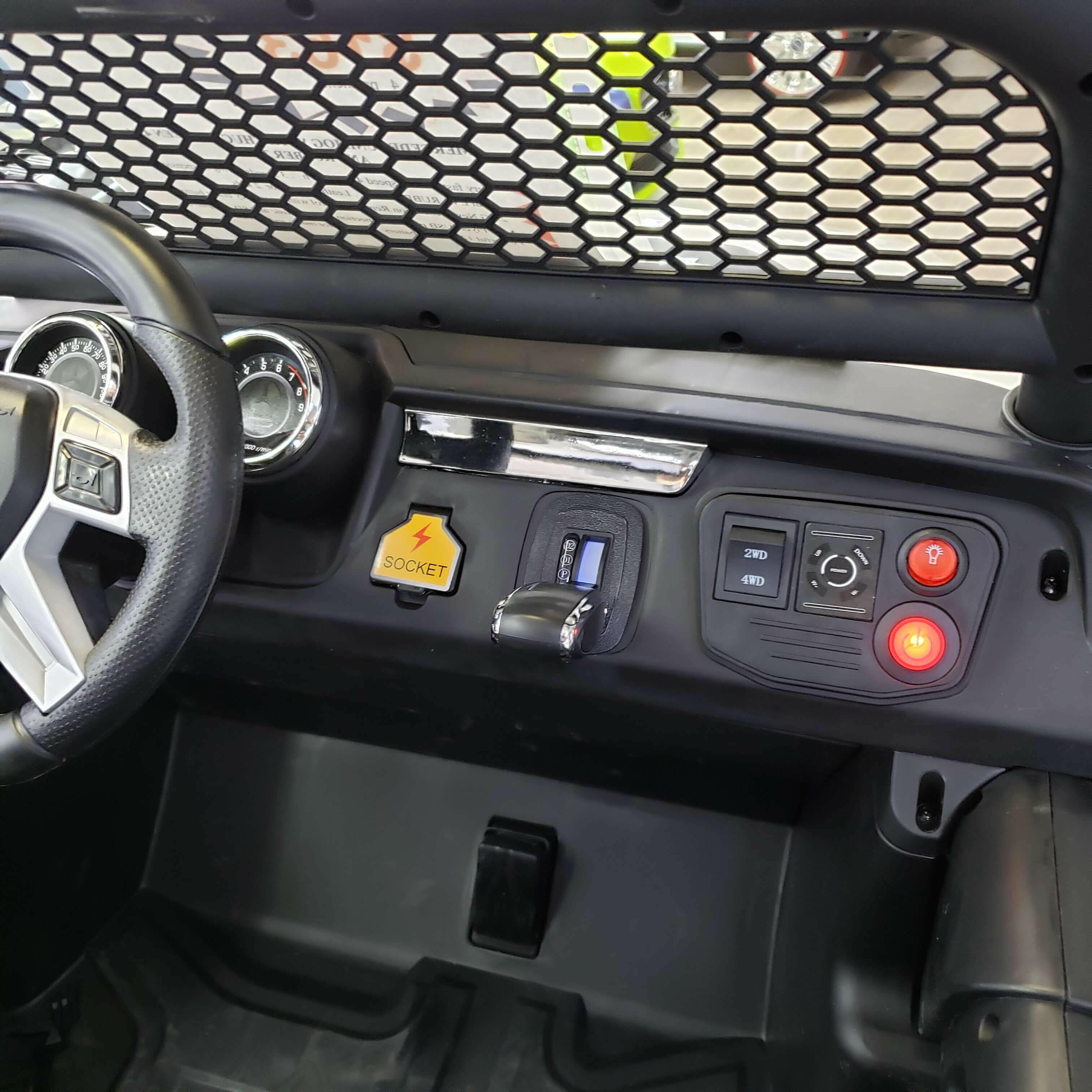 Mercedes Kids 24V Ride-On Unimog Parental Remote, MP4, Leather Seats LED Lights - Kids Eye Candy