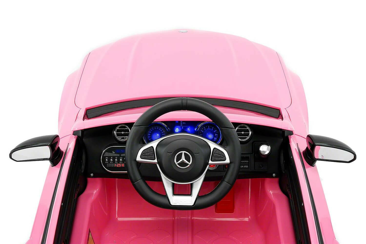 Mercedes Kids 12V C63S Ride-On Car w/ Parental Remote, MP3, Leather Seats, LED Lights - Kids Eye Candy