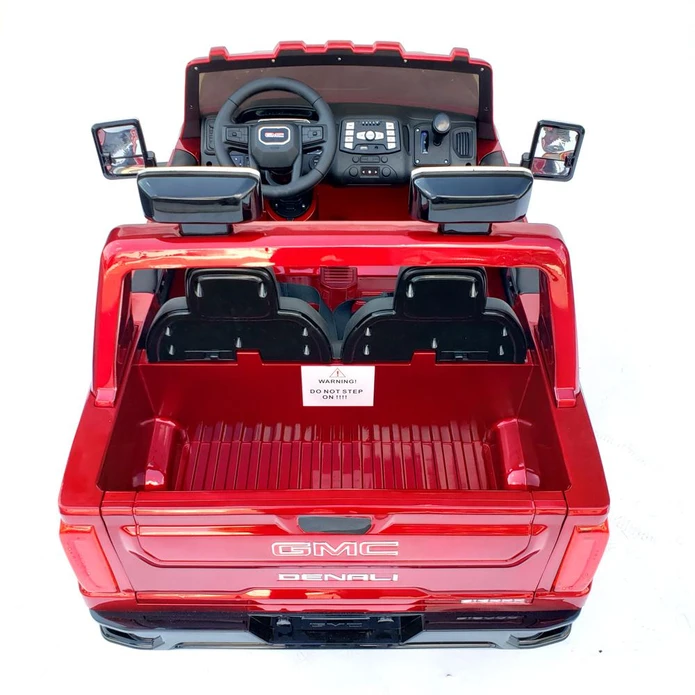 12V Licensed GMC Ride-On Truck 2-Seater with Parental Remote, MP3, Leather Seats - Kids Eye Candy