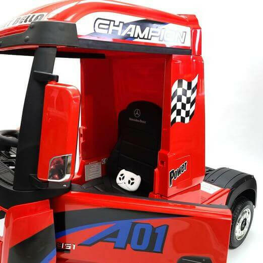 Mercedes Kids 12V Ride-On Semi Truck Bluetooth MP3 LED Lights - Kids Eye Candy