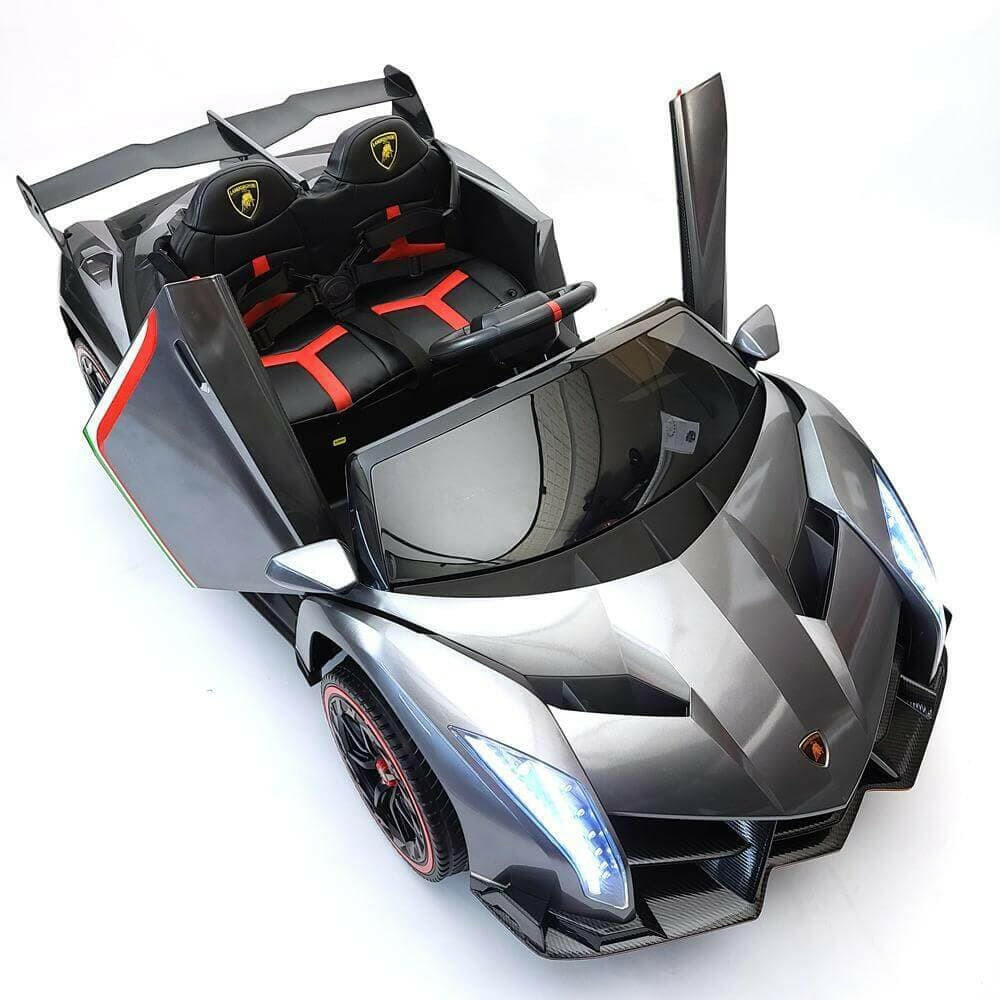 Lamborghini Veneno 12V Kids Ride-On Car w/ Parental Remote, MP4, LED Lights - Kids Eye Candy