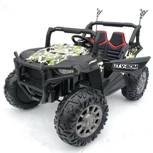 Buggy 24V Truck Kids Ride-On Two-Seater Parental Remote, MP4, Leather Seats, LED Lights - Kids Eye Candy