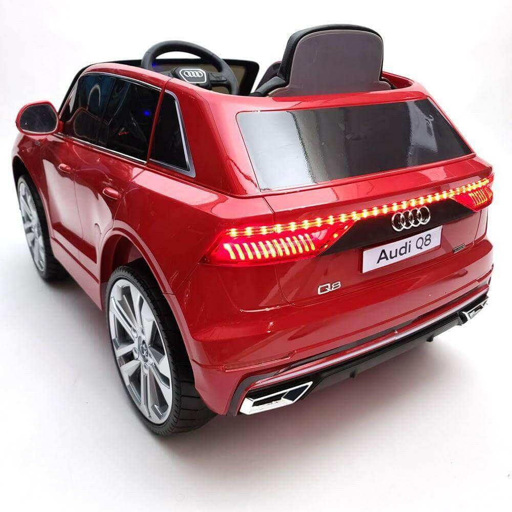 Audi Q8 12V Ride-On Kids Car Remote Control, MP3, Leather Seats, LED Lights - Kids Eye Candy