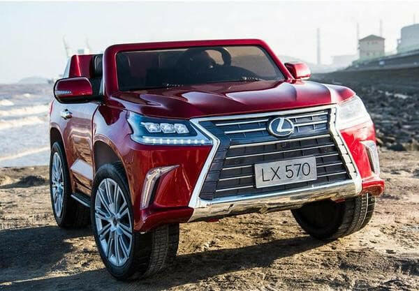 Licensed 24V Lexus LX Two-Seater Remote Control MP4 Bluetooth LED Lights - Kids Eye Candy