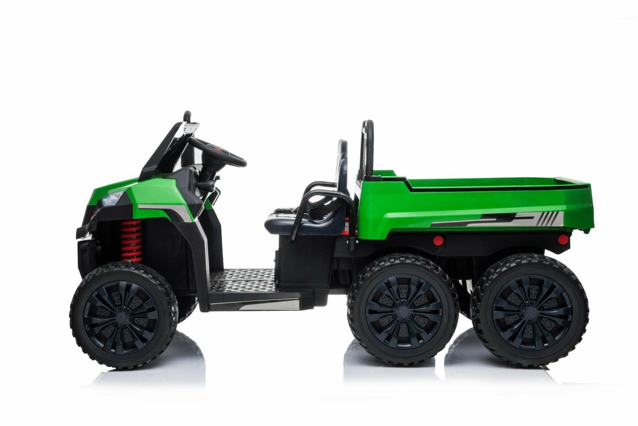 24V 4x4 Freddo Toys 6 Wheels Tractor Trailer 2 Seater Ride on with Parental Remote Control for 3+ Years - Dti Direct USA
