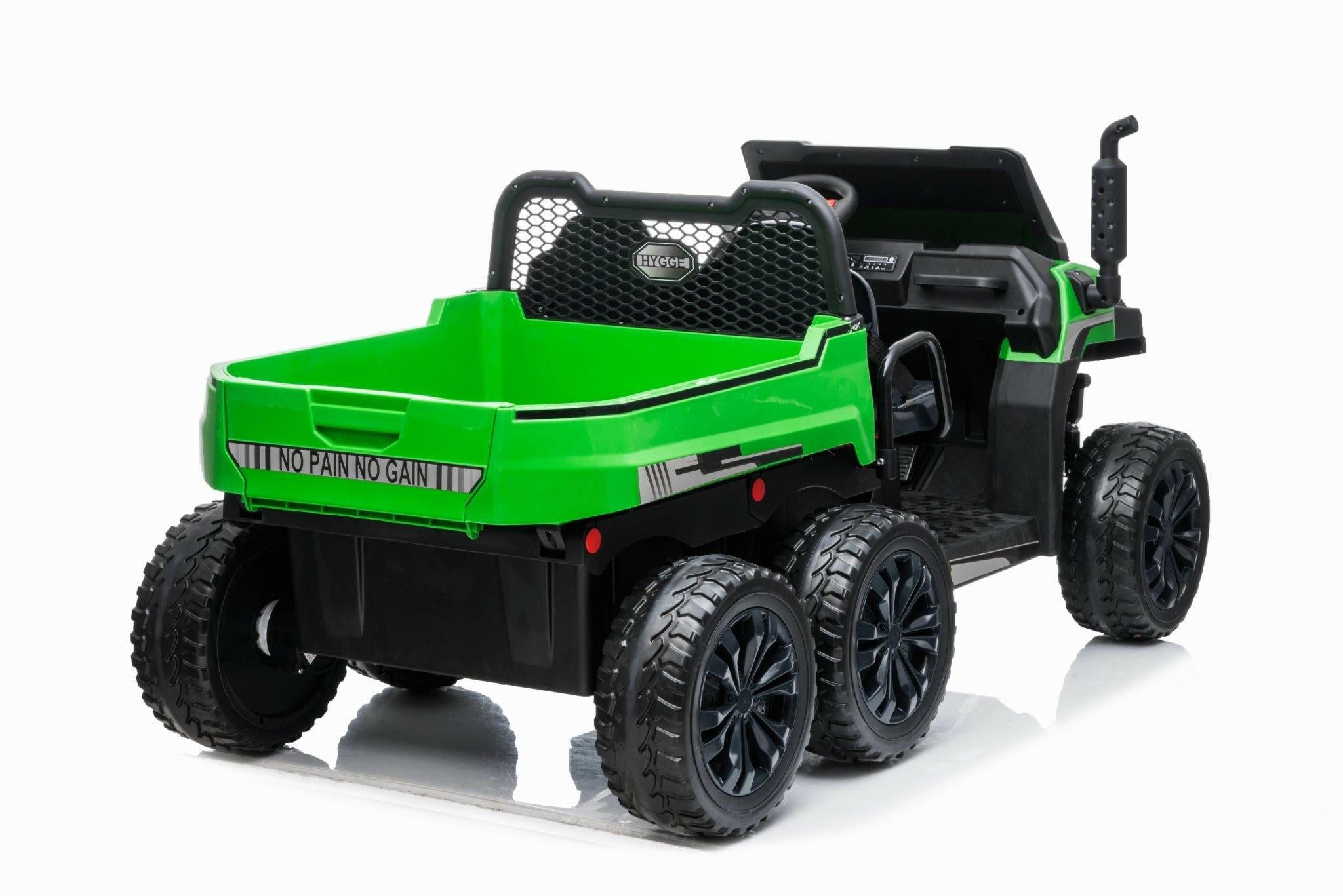 24V 4x4 Freddo Toys 6 Wheels Tractor Trailer 2 Seater Ride on with Parental Remote Control for 3+ Years - Dti Direct USA