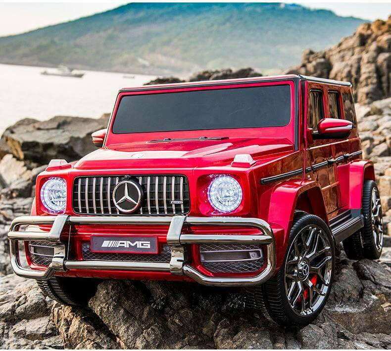 Mercedes G63 AMG 24V Kids Ride-On Two-Seater Remote Control, Bluetooth, LED Lights - Kids Eye Candy