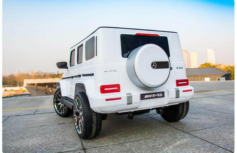 Mercedes G63 AMG 24V Kids Ride-On Two-Seater Remote Control, Bluetooth, LED Lights - Kids Eye Candy