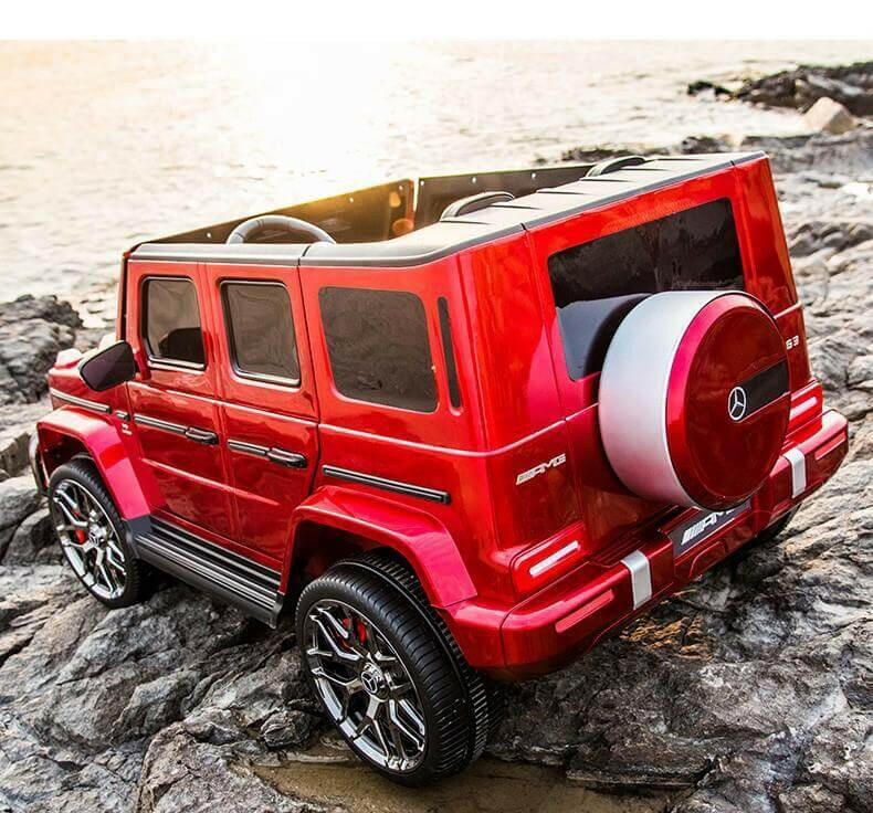 Mercedes G63 AMG 24V Kids Ride-On Two-Seater Remote Control, Bluetooth, LED Lights - Kids Eye Candy