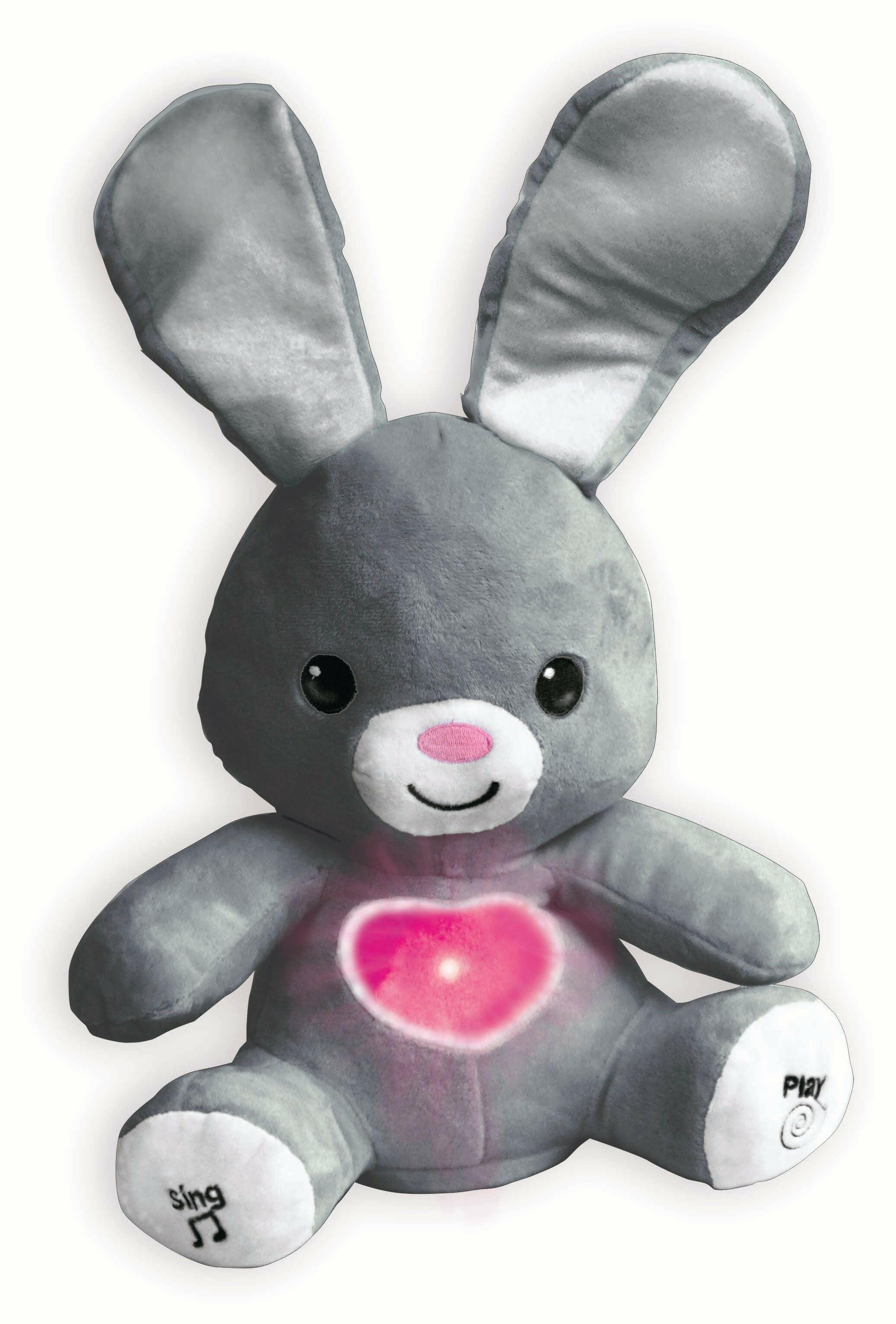 Musical Floppy Eared Plush Bunny w/ Lights.