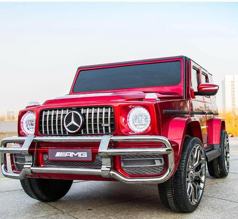 Mercedes G63 AMG 24V Kids Ride-On Two-Seater Remote Control, Bluetooth, LED Lights - Kids Eye Candy