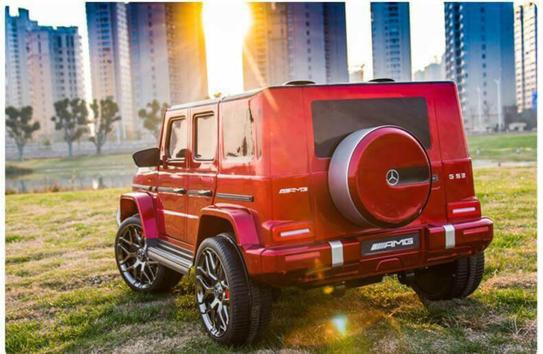 Mercedes G63 AMG 24V Kids Ride-On Two-Seater Remote Control, Bluetooth, LED Lights - Kids Eye Candy