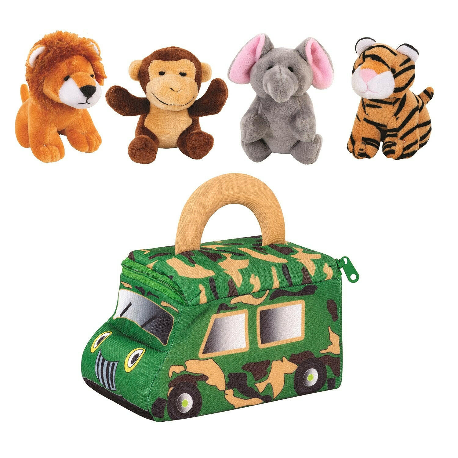 Jungle Jeep Plush Friends w/ 4 Plush Animals included.
