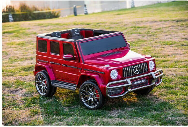 Mercedes G63 AMG 24V Kids Ride-On Two-Seater Remote Control, Bluetooth, LED Lights - Kids Eye Candy